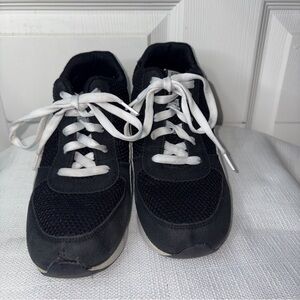 Women's Black and White Platform Sneakers